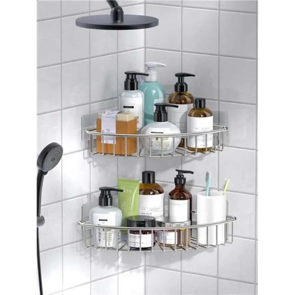 2-Pack Corner Shower Caddy, SUS304 Stainless Steel, Wall Mounted